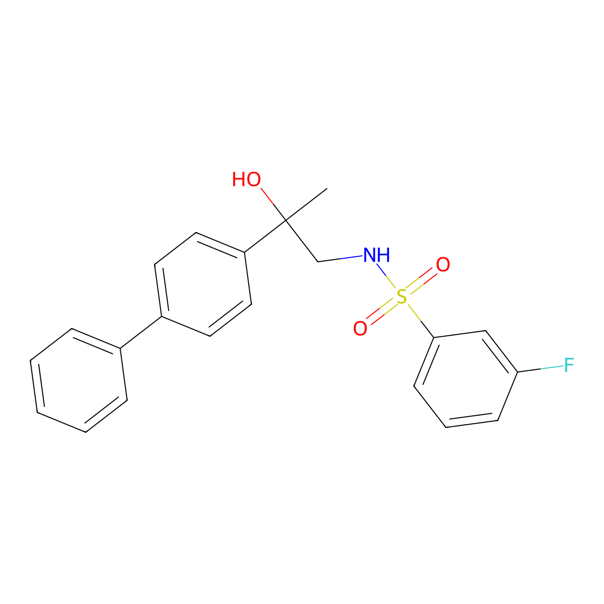 N-(2-([1,1'-biphenyl]-4-yl)-2-hydroxypropyl)-3-fluorobenzenesulfonamide molecular structure, CAS 1396799-33-9