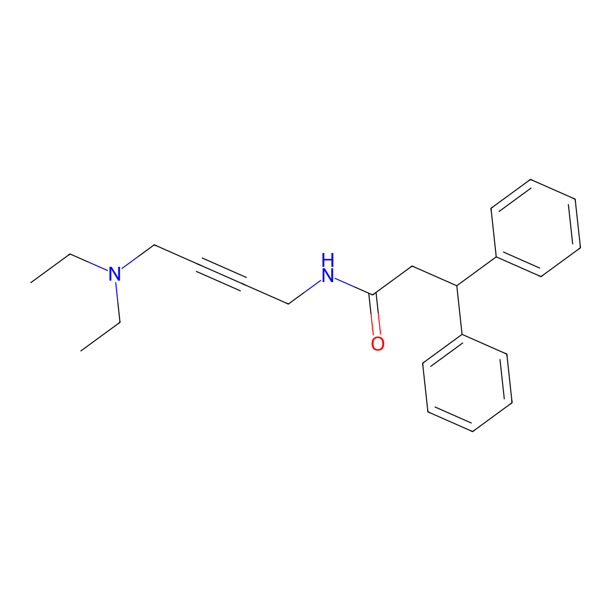 N-[4-(diethylamino)but-2-yn-1-yl]-3,3-diphenylpropanamide molecular structure, CAS 1396799-36-2