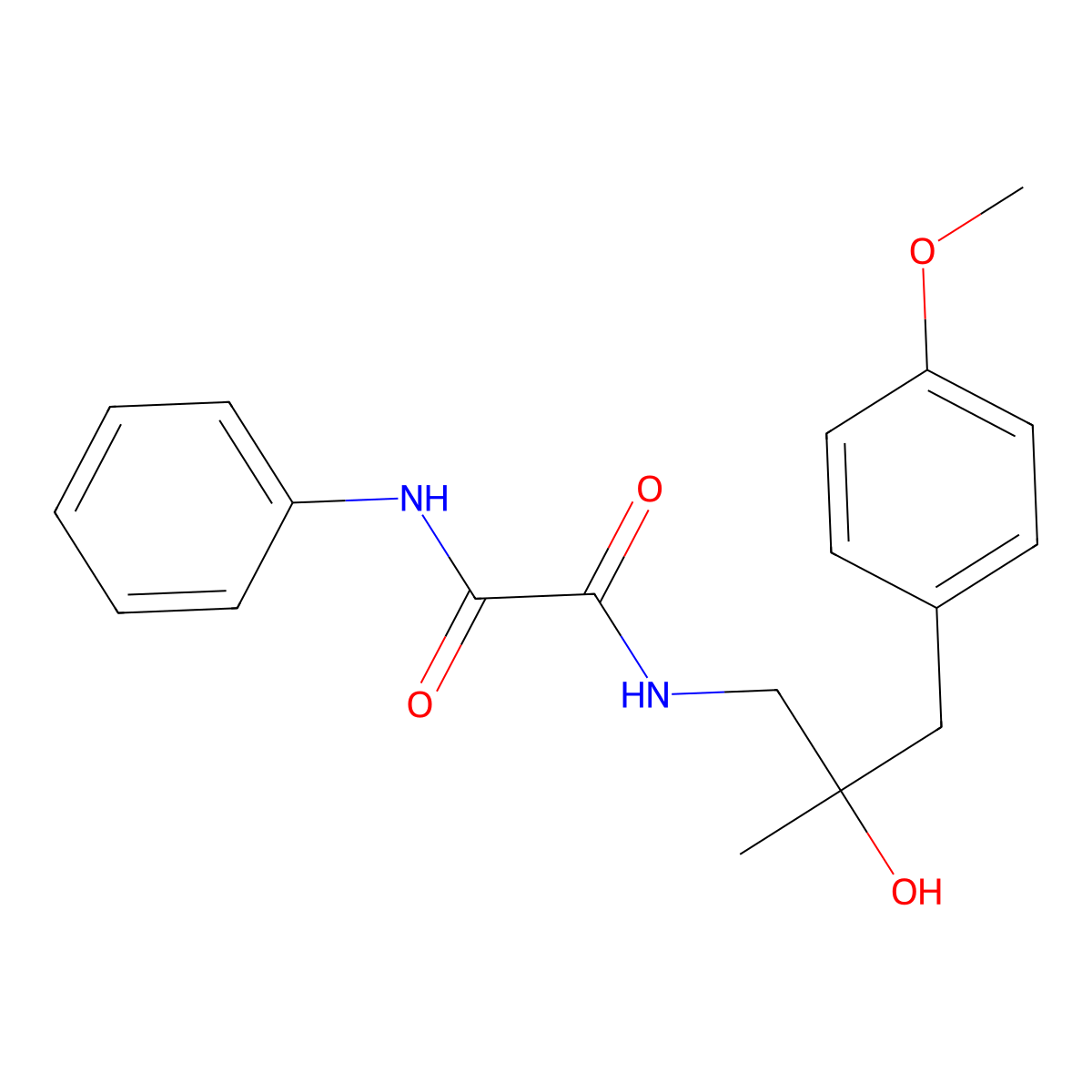 N1-(2-hydroxy-3-(4-methoxyphenyl)-2-methylpropyl)-N2-phenyloxalamide molecular structure, CAS 1396799-53-3