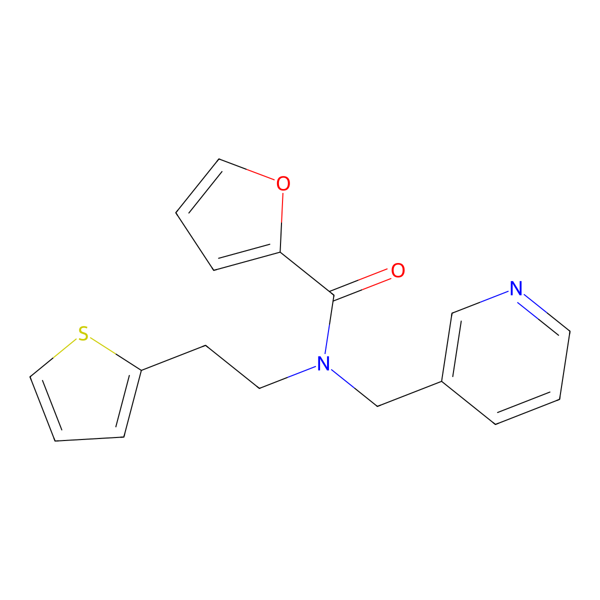 N-(pyridin-3-ylmethyl)-N-(2-(thiophen-2-yl)ethyl)furan-2-carboxamide molecular structure, CAS 1396799-67-9