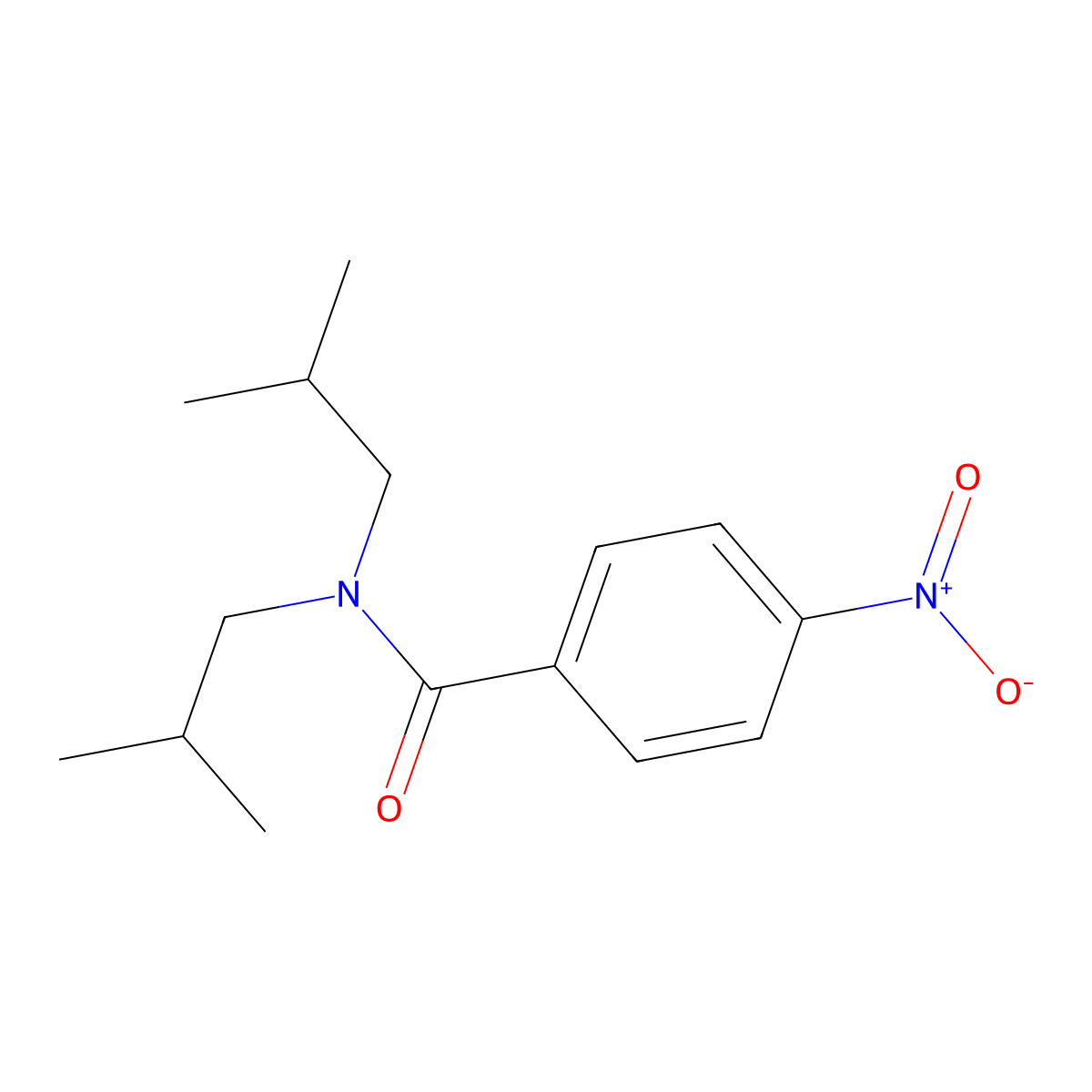 N,N-Diisobutyl-4-nitrobenzamide molecular structure, CAS 139680-47-0
