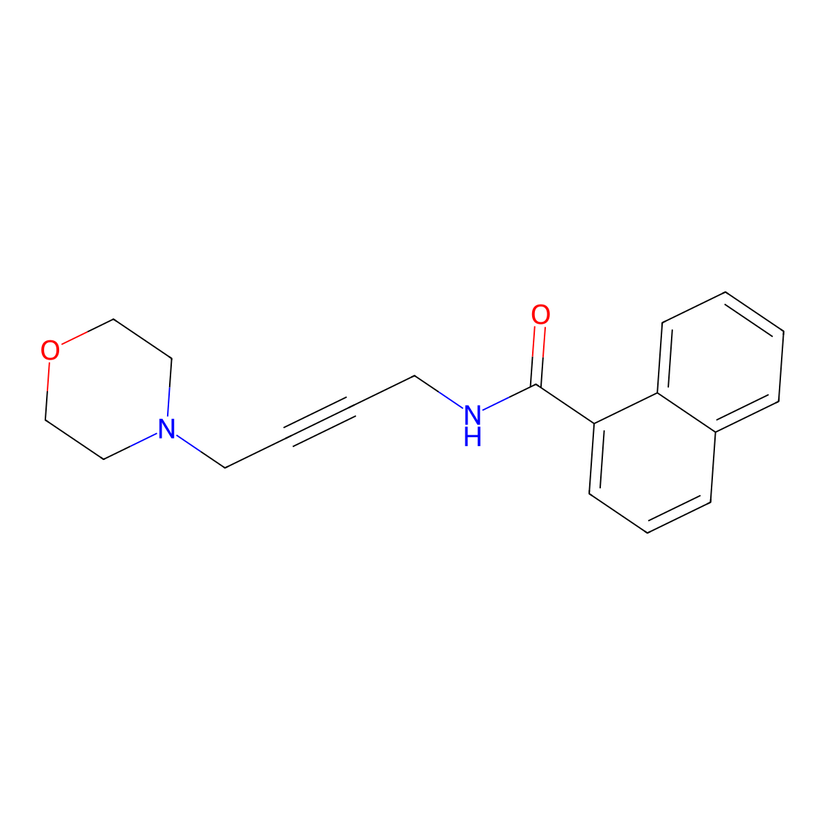 N-(4-morpholinobut-2-yn-1-yl)-1-naphthamide molecular structure, CAS 1396800-10-4
