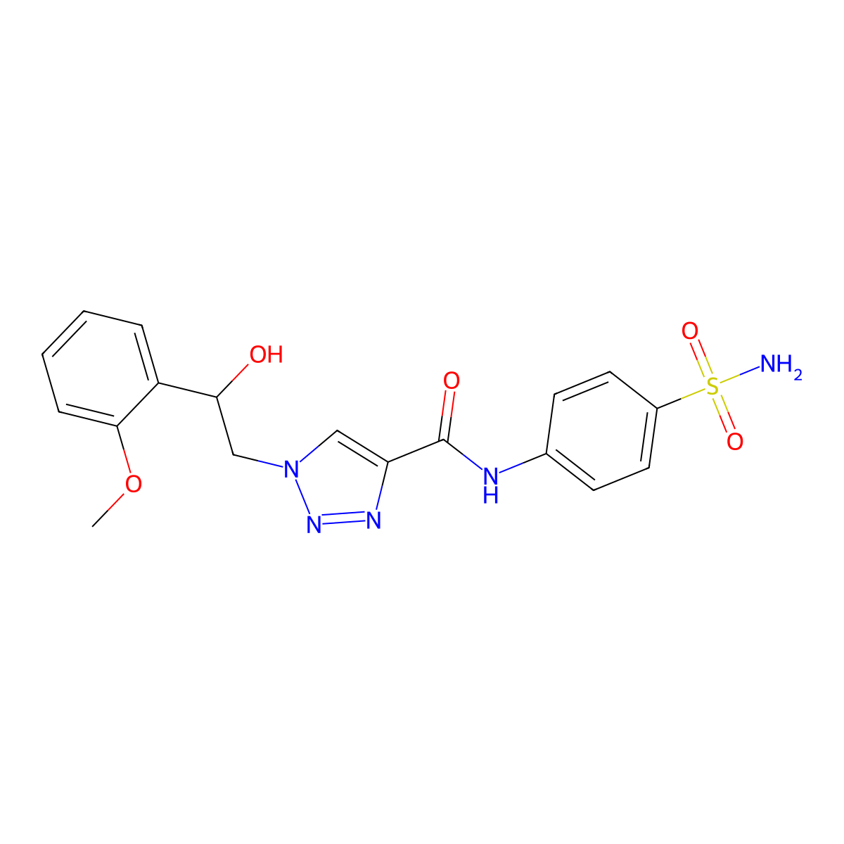 1-[2-hydroxy-2-(2-methoxyphenyl)ethyl]-N-(4-sulfamoylphenyl)-1H-1,2,3-triazole-4-carboxamide molecular structure, CAS 1396800-17-1