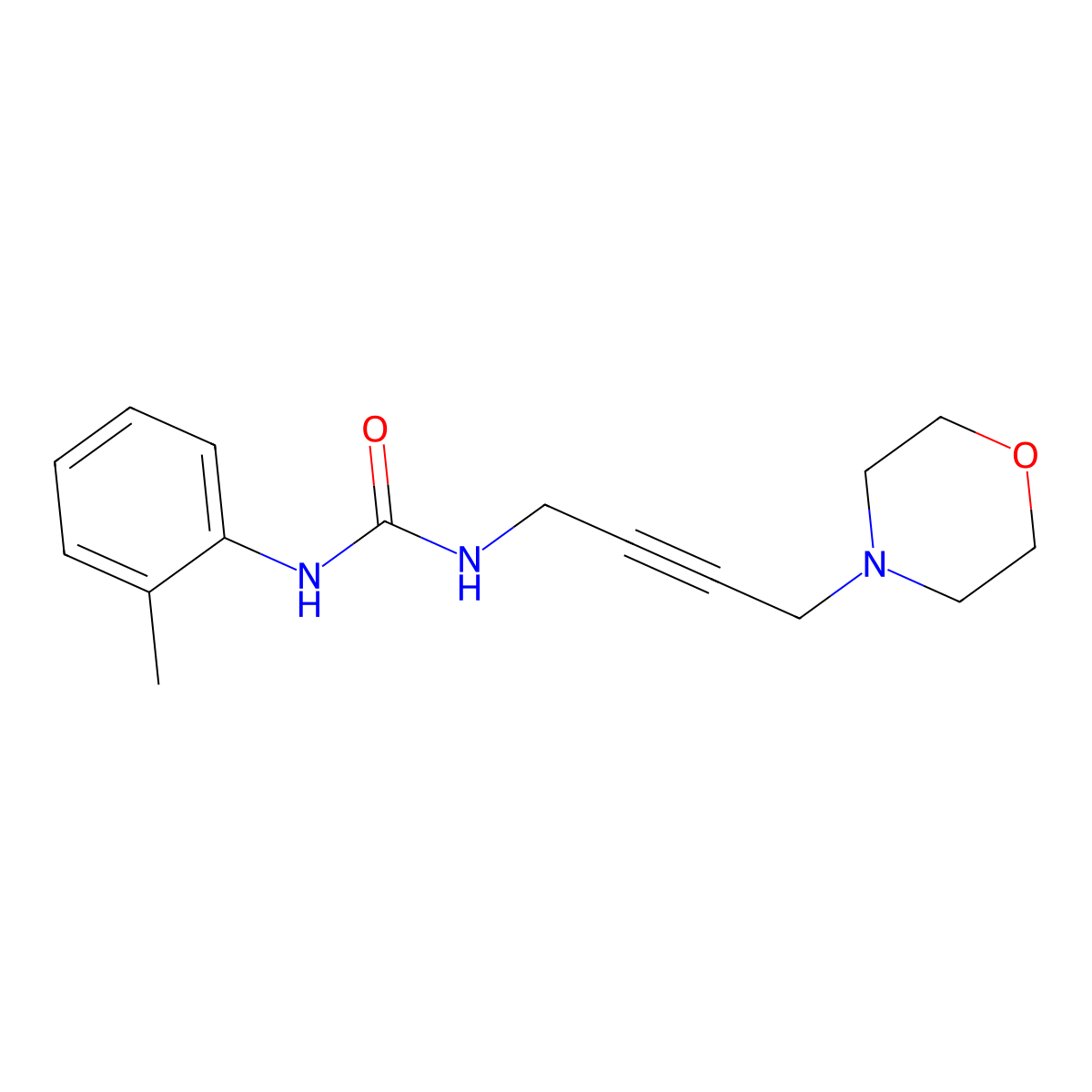 1-(4-Morpholinobut-2-yn-1-yl)-3-(o-tolyl)urea molecular structure, CAS 1396800-27-3