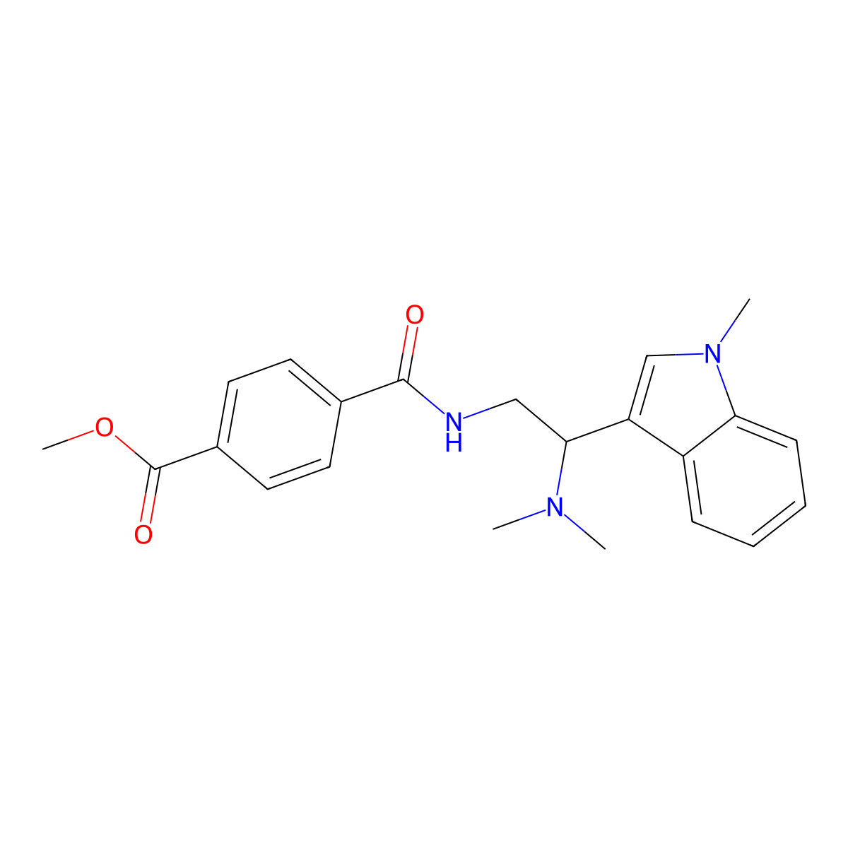 methyl 4-{[2-(dimethylamino)-2-(1-methyl-1H-indol-3-yl)ethyl]carbamoyl}benzoate molecular structure, CAS 1396800-81-9