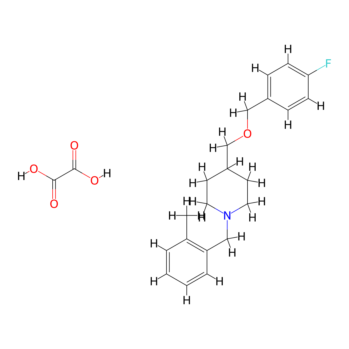 4-(((4-Fluorobenzyl)oxy)methyl)-1-(2-methylbenzyl)piperidine oxalate molecular structure, CAS 1396801-03-8