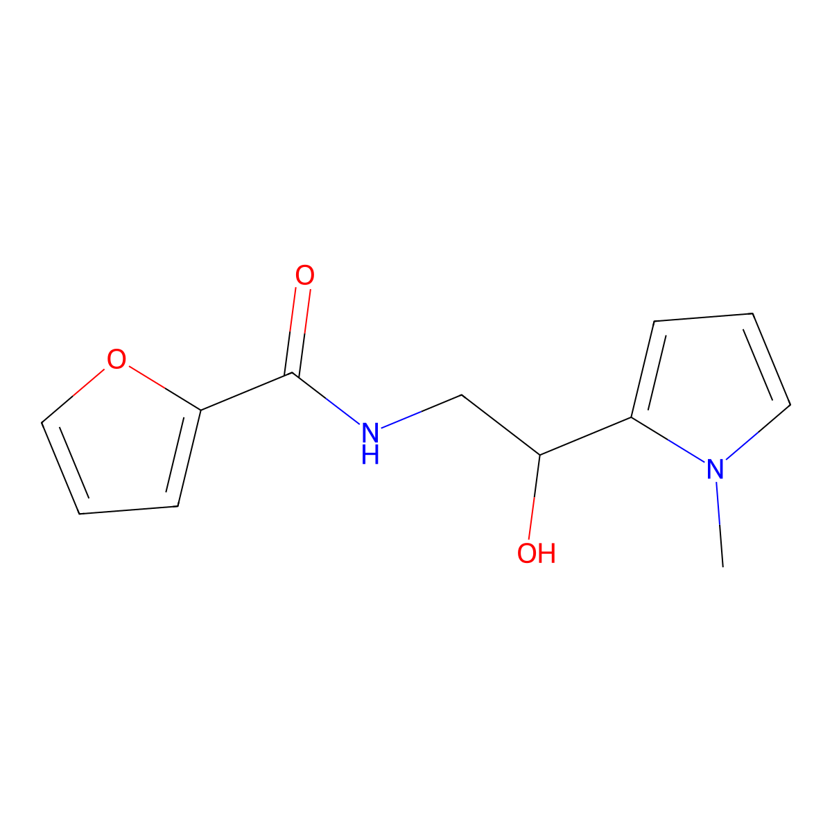 N-[2-hydroxy-2-(1-methyl-1H-pyrrol-2-yl)ethyl]furan-2-carboxamide molecular structure, CAS 1396801-06-1