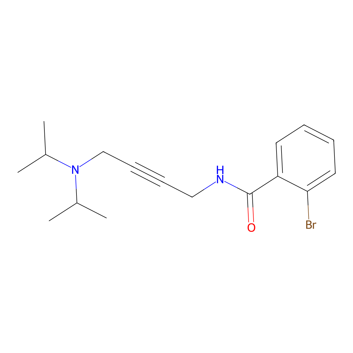 2-bromo-N-(4-(diisopropylamino)but-2-yn-1-yl)benzamide molecular structure, CAS 1396801-07-2