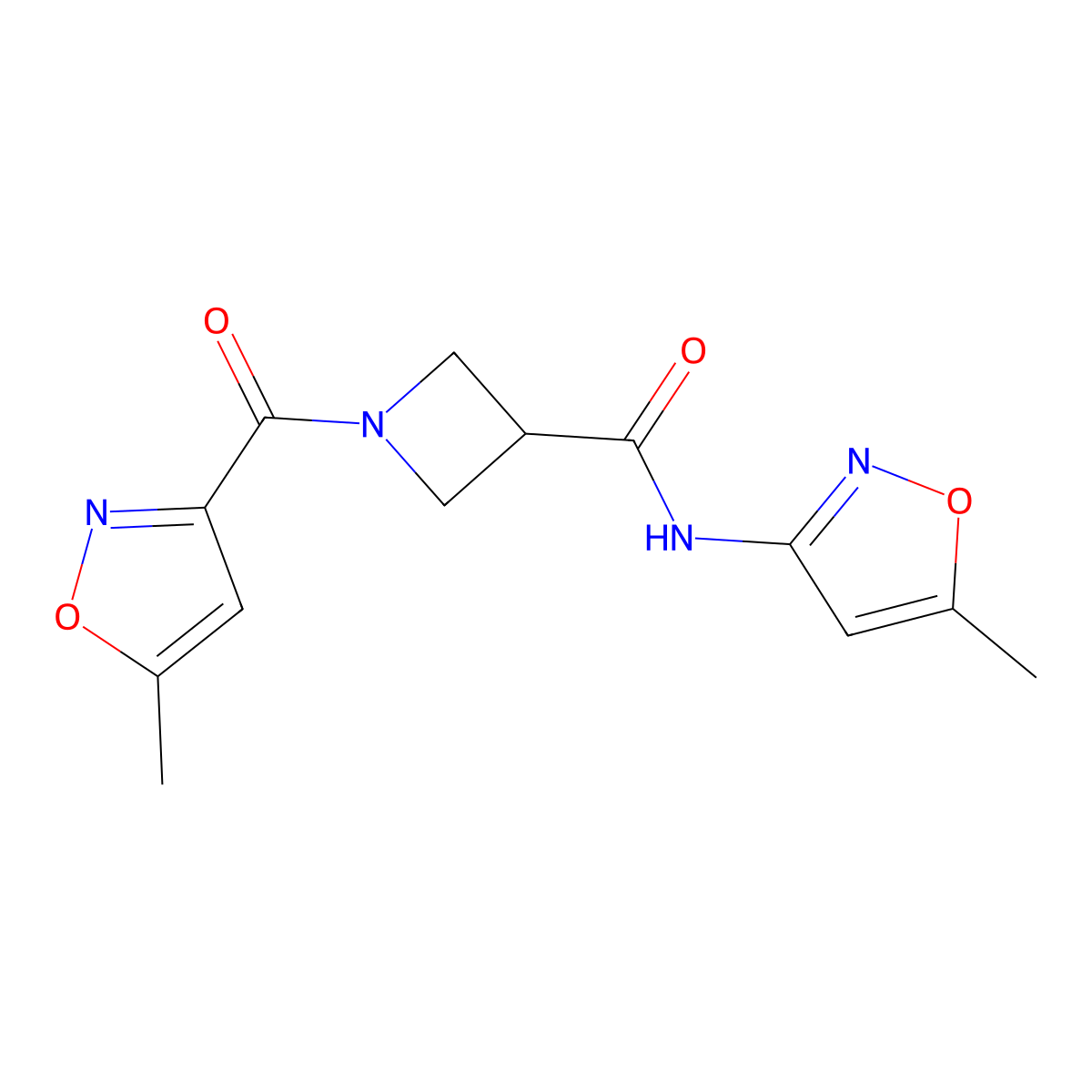 N-(5-methylisoxazol-3-yl)-1-(5-methylisoxazole-3-carbonyl)azetidine-3-carboxamide molecular structure, CAS 1396801-52-7
