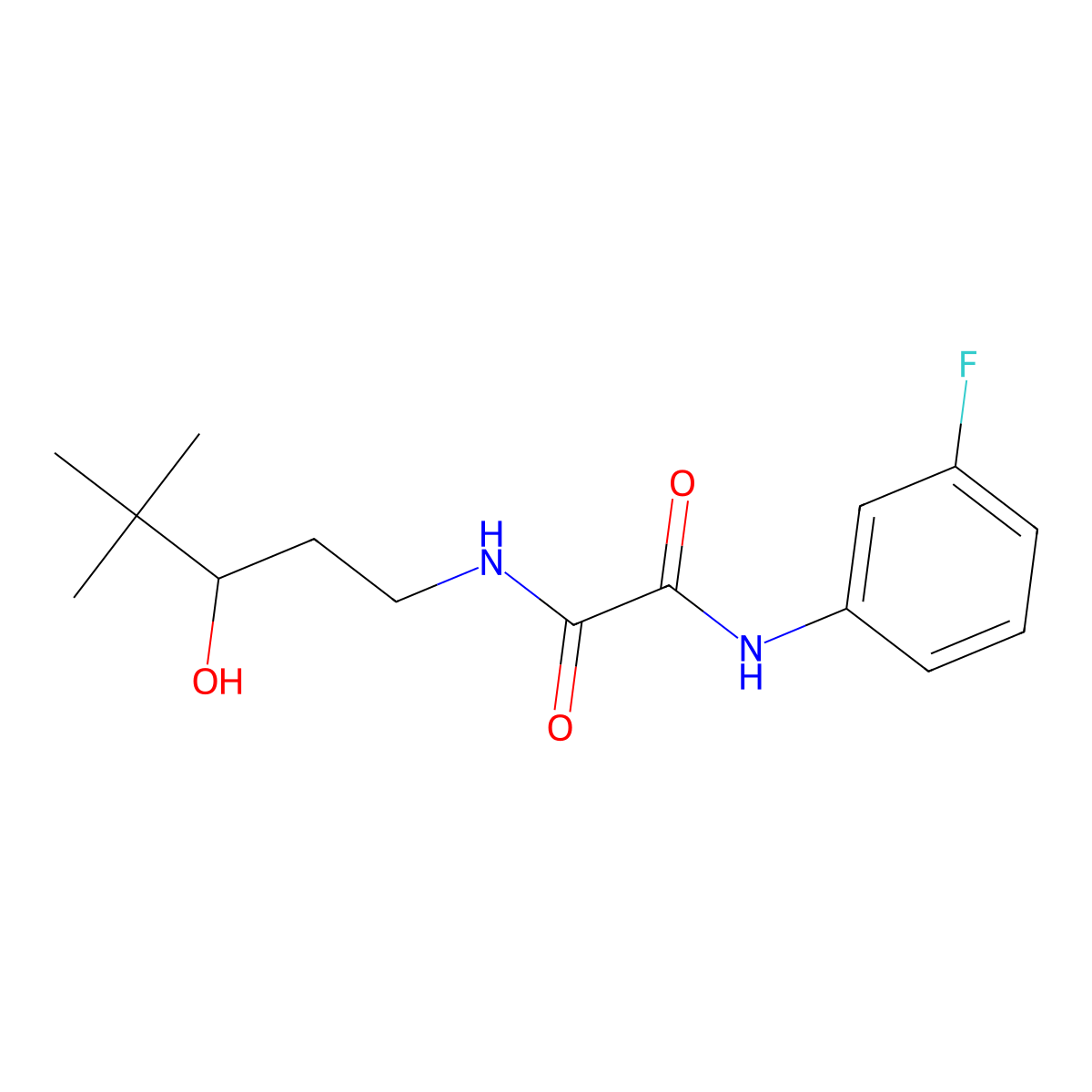 N1-(3-fluorophenyl)-N2-(3-hydroxy-4,4-dimethylpentyl)oxalamide molecular structure, CAS 1396801-59-4