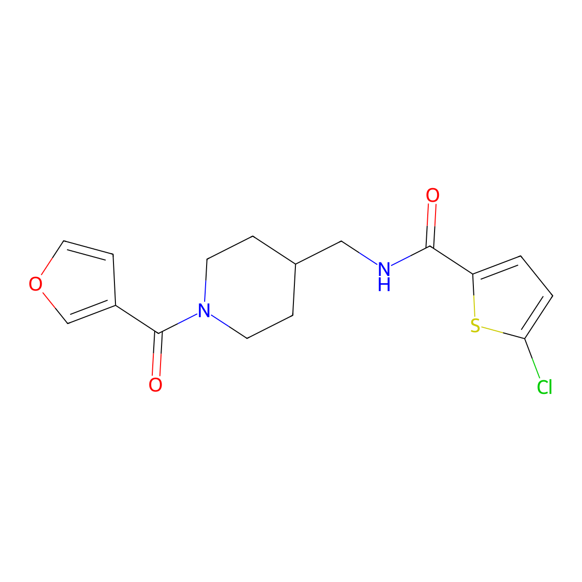 5-chloro-N-{[1-(furan-3-carbonyl)piperidin-4-yl]methyl}thiophene-2-carboxamide molecular structure, CAS 1396801-70-9