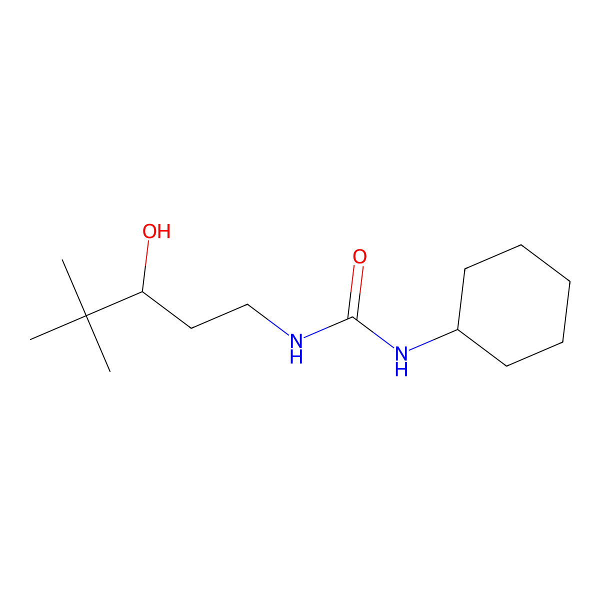 1-Cyclohexyl-3-(3-hydroxy-4,4-dimethylpentyl)urea molecular structure, CAS 1396801-76-5