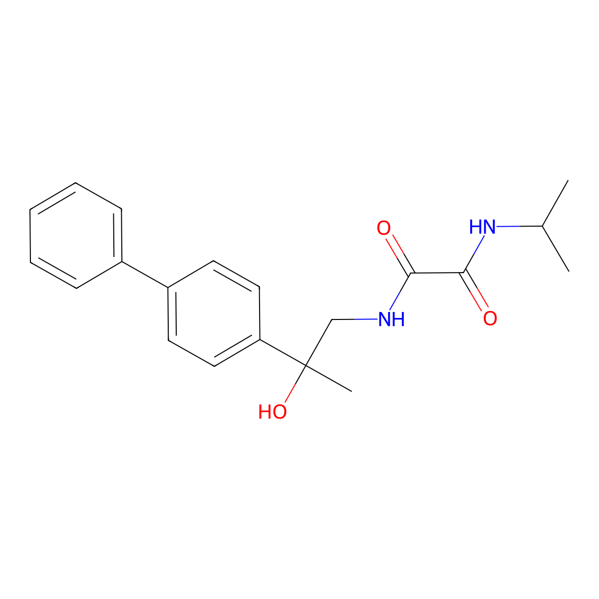 N1-(2-([1,1'-biphenyl]-4-yl)-2-hydroxypropyl)-N2-isopropyloxalamide molecular structure, CAS 1396802-13-3