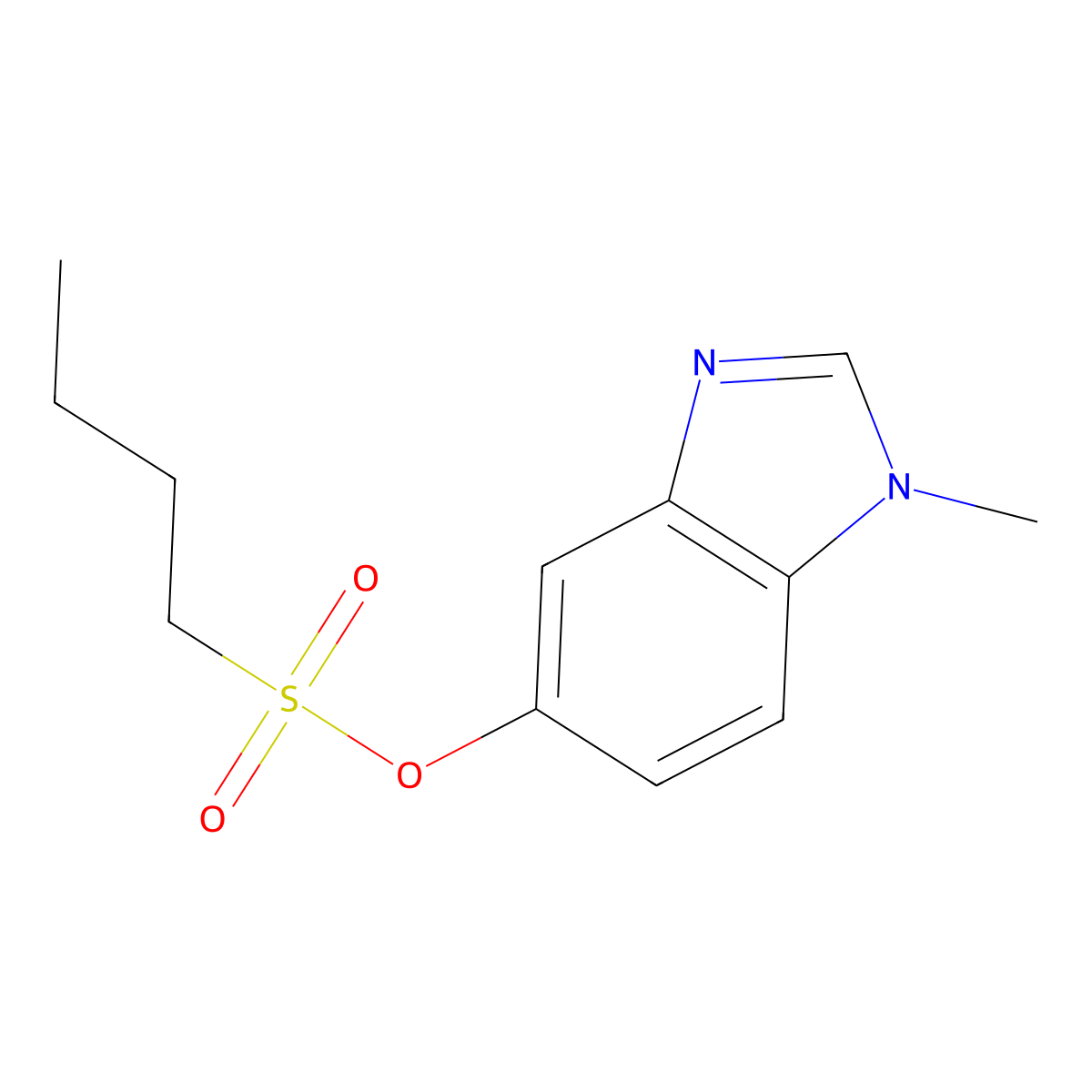 1-methyl-1H-benzo[d]imidazol-5-yl butane-1-sulfonate molecular structure, CAS 1396802-38-2