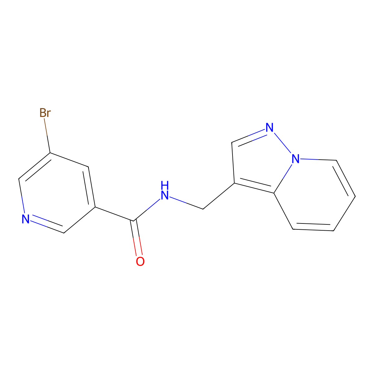 5-bromo-N-(pyrazolo[1,5-a]pyridin-3-ylmethyl)nicotinamide molecular structure, CAS 1396802-59-7