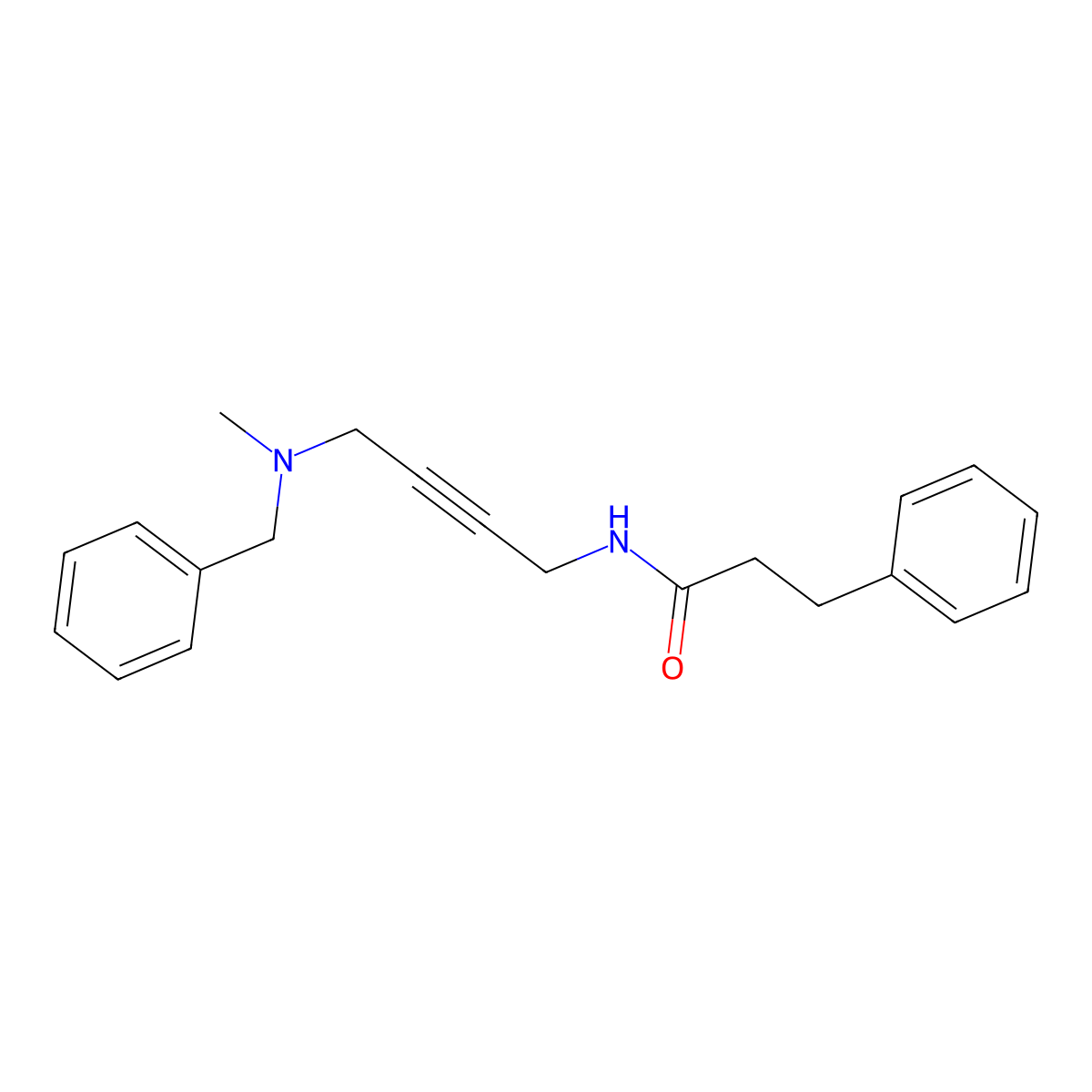 N-(4-(benzyl(methyl)amino)but-2-yn-1-yl)-3-phenylpropanamide molecular structure, CAS 1396803-41-0