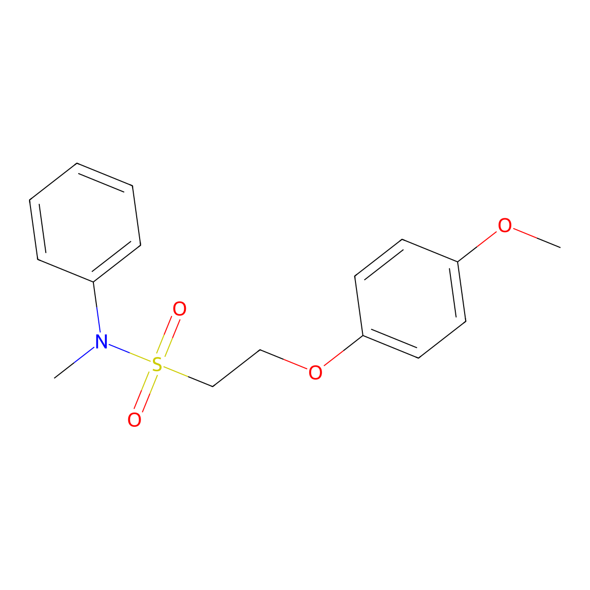 2-(4-methoxyphenoxy)-N-methyl-N-phenylethanesulfonamide molecular structure, CAS 1396803-46-5