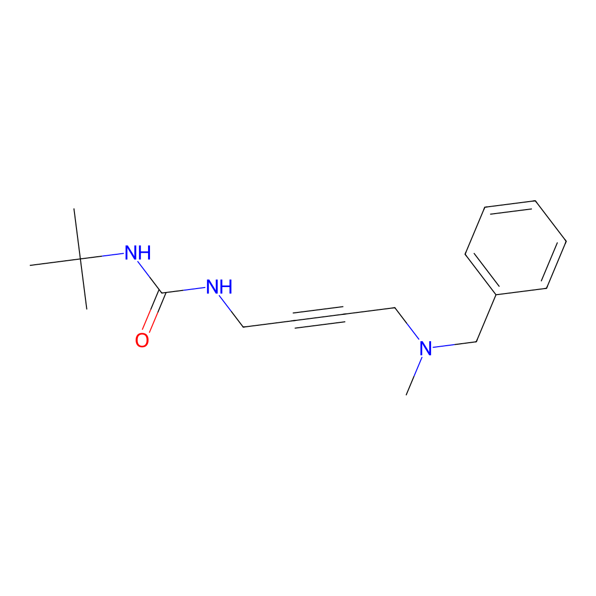 1-{4-[Benzyl(methyl)amino]but-2-yn-1-yl}-3-tert-butylurea molecular structure, CAS 1396803-48-7