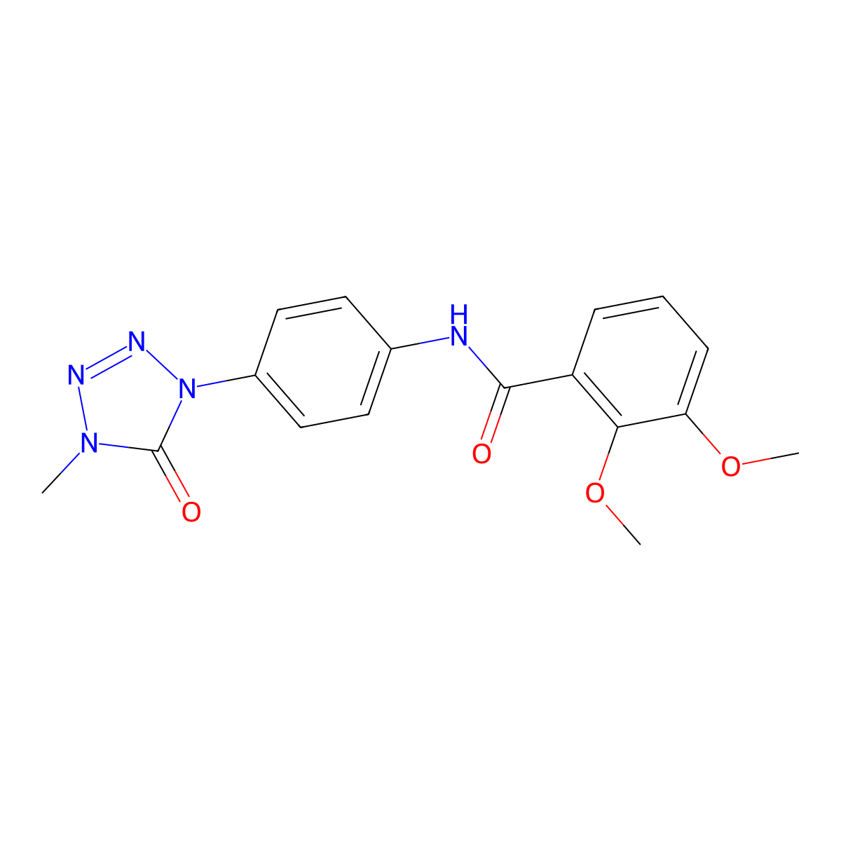 2,3-dimethoxy-N-(4-(4-methyl-5-oxo-4,5-dihydro-1H-tetrazol-1-yl)phenyl)benzamide molecular structure, CAS 1396803-50-1