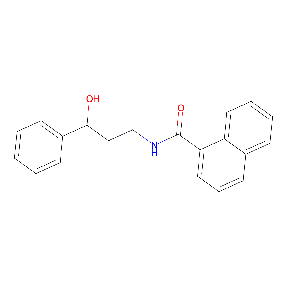 N-(3-hydroxy-3-phenylpropyl)-1-naphthamide molecular structure, CAS 1396805-39-2