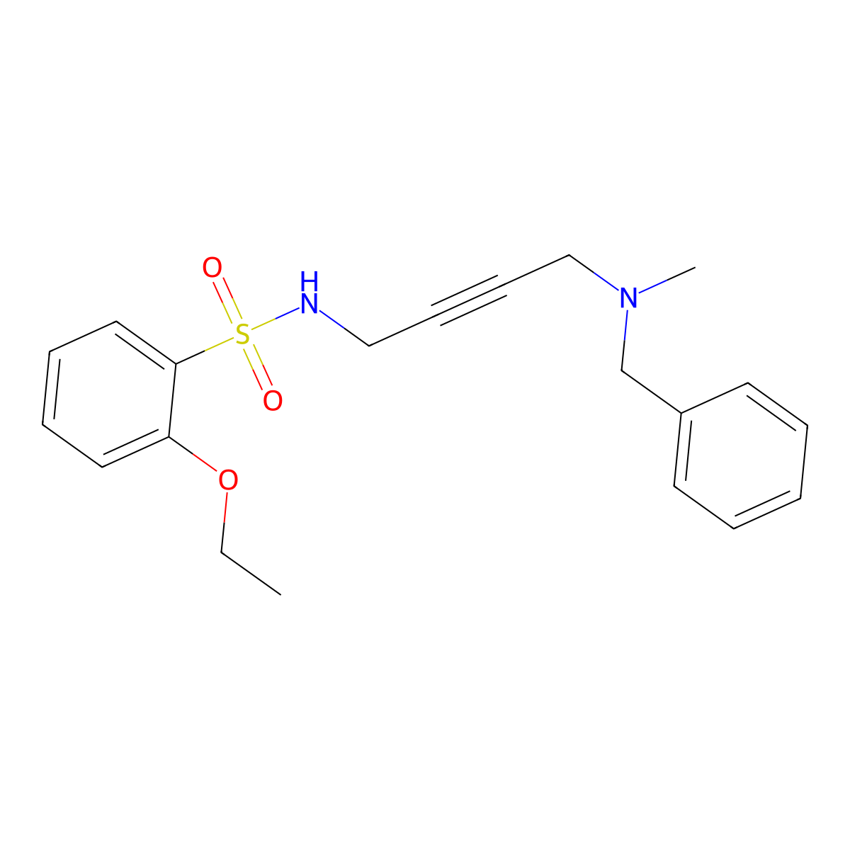 N-(4-(benzyl(methyl)amino)but-2-yn-1-yl)-2-ethoxybenzenesulfonamide molecular structure, CAS 1396805-43-8