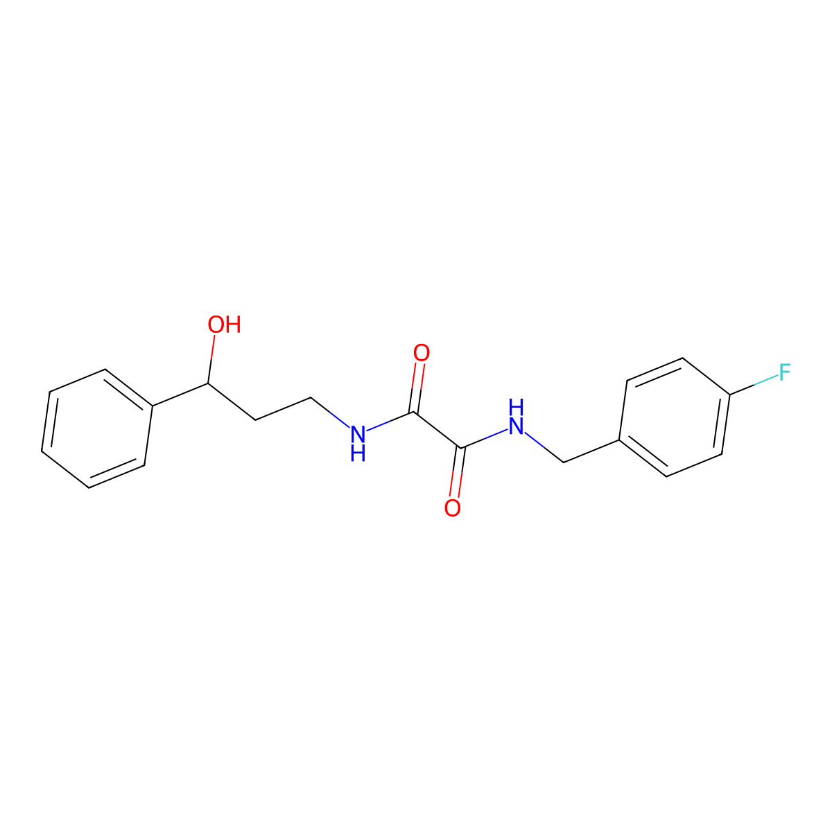 N1-(4-fluorobenzyl)-N2-(3-hydroxy-3-phenylpropyl)oxalamide molecular structure, CAS 1396805-74-5