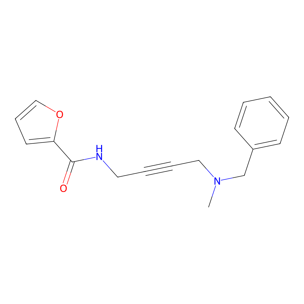 N-(4-(benzyl(methyl)amino)but-2-yn-1-yl)furan-2-carboxamide molecular structure, CAS 1396806-62-4