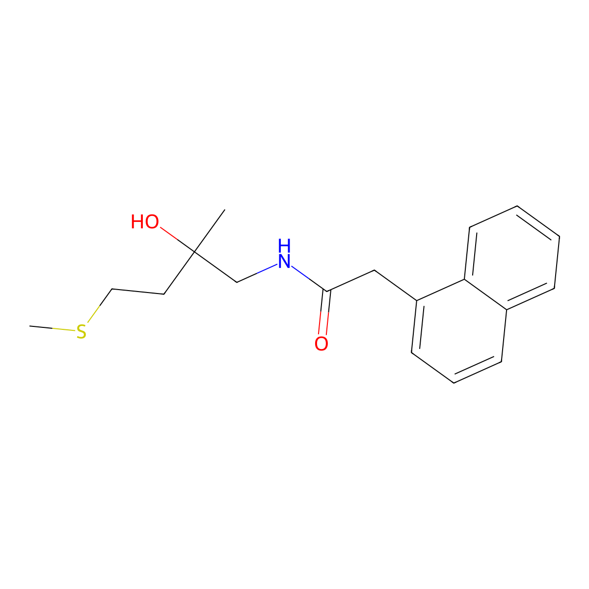 N-(2-hydroxy-2-methyl-4-(methylthio)butyl)-2-(naphthalen-1-yl)acetamide molecular structure, CAS 1396806-71-5