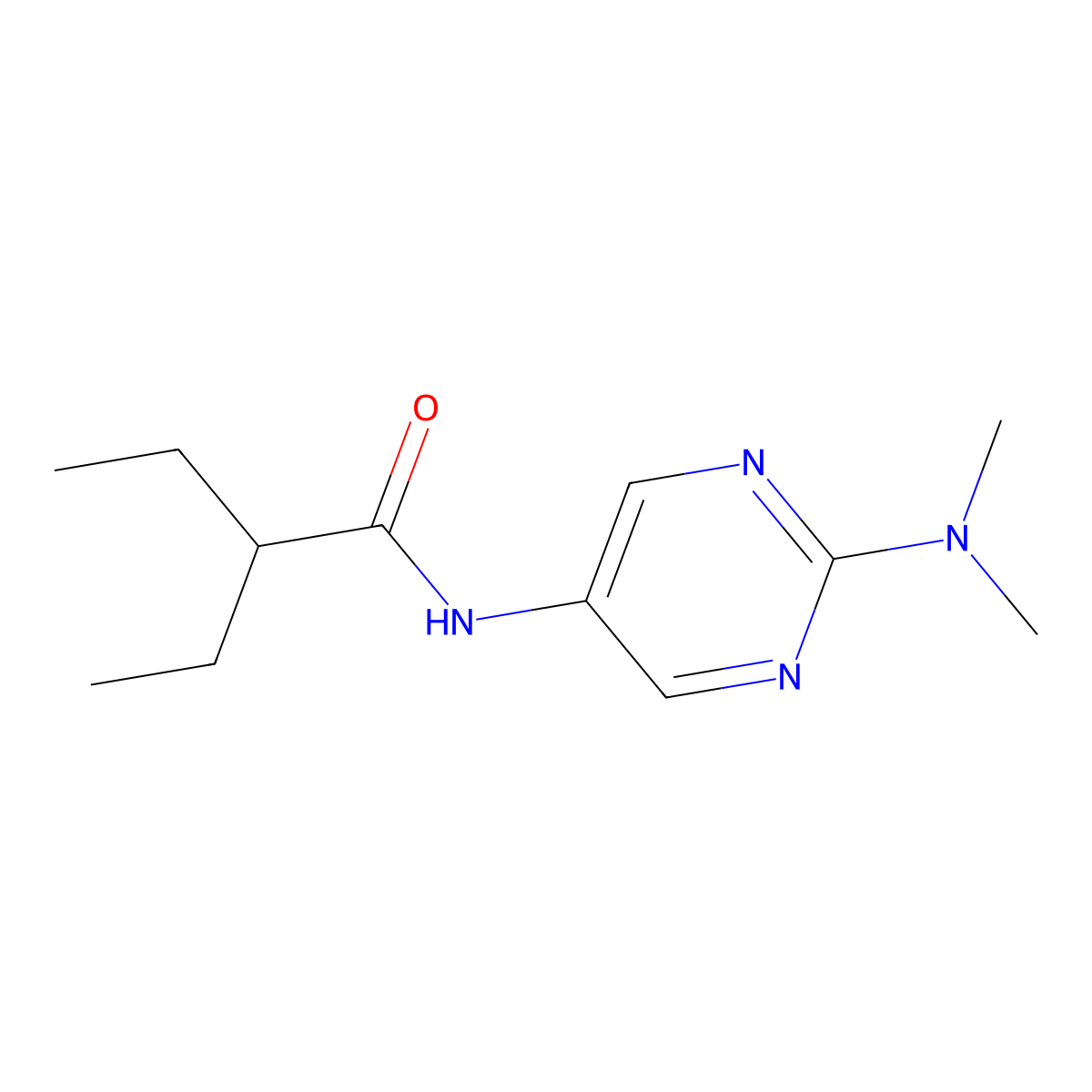 N-[2-(dimethylamino)pyrimidin-5-yl]-2-ethylbutanamide molecular structure, CAS 1396807-25-2