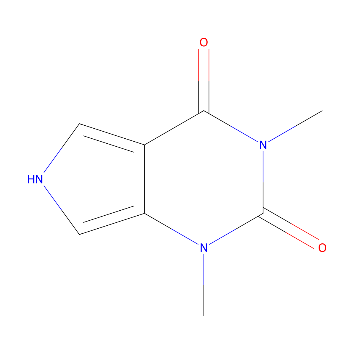 1,3-dimethyl-1,6-dihydro-2H-pyrrolo[3,4-d]pyrimidine-2,4(3H)-dione molecular structure, CAS 1396807-57-0
