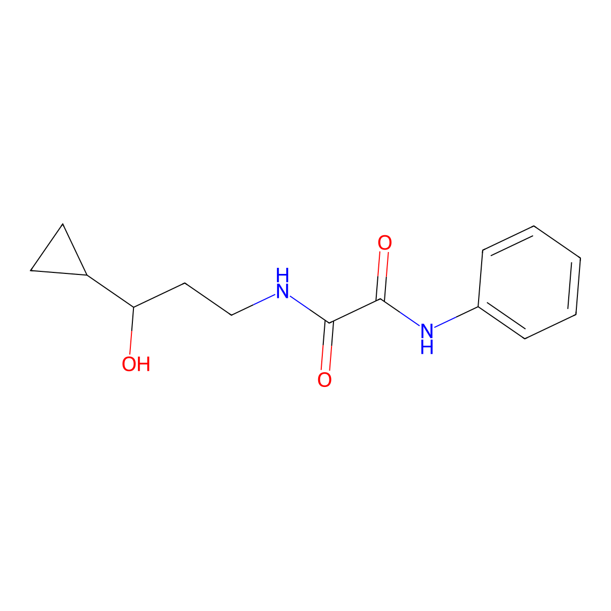 N1-(3-cyclopropyl-3-hydroxypropyl)-N2-phenyloxalamide molecular structure, CAS 1396807-58-1