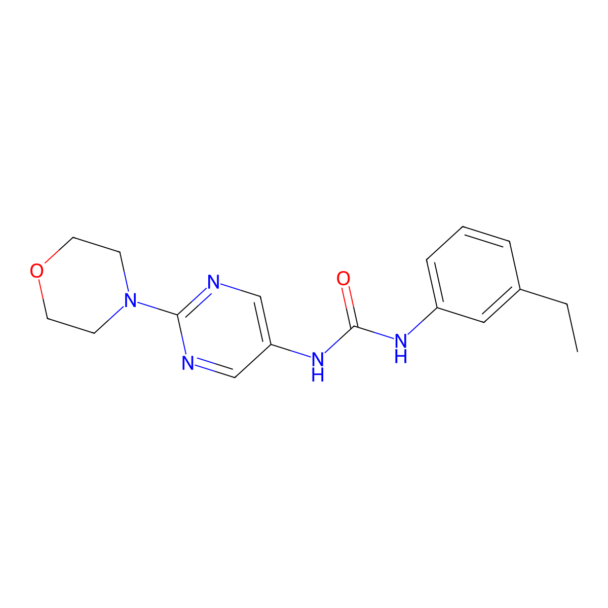 1-(3-Ethylphenyl)-3-(2-morpholinopyrimidin-5-yl)urea molecular structure, CAS 1396807-83-2