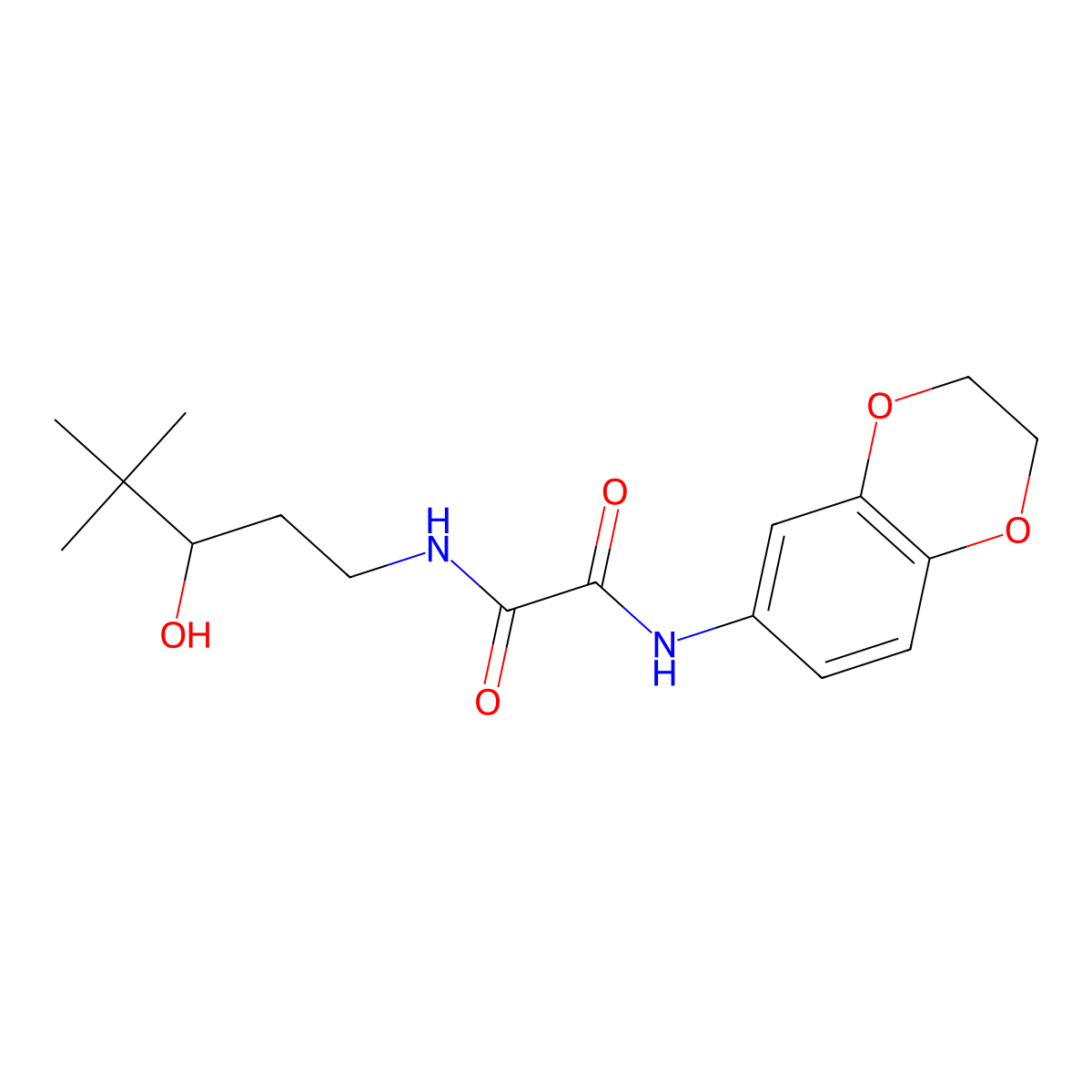 N1-(2,3-dihydrobenzo[b][1,4]dioxin-6-yl)-N2-(3-hydroxy-4,4-dimethylpentyl)oxalamide molecular structure, CAS 1396808-11-9