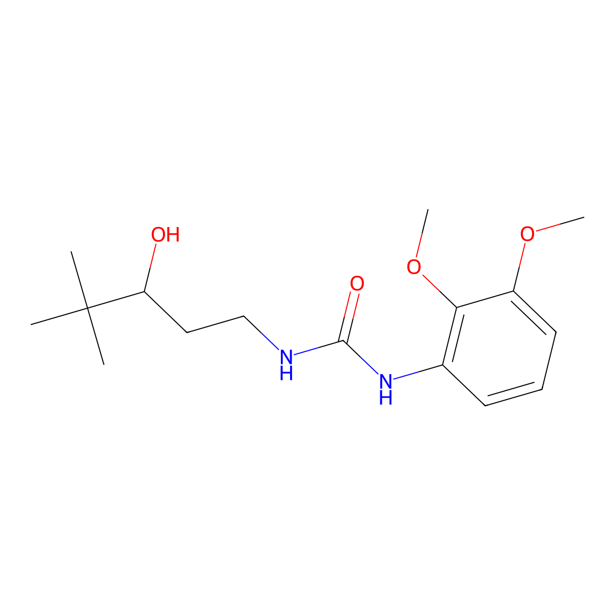 1-(2,3-Dimethoxyphenyl)-3-(3-hydroxy-4,4-dimethylpentyl)urea molecular structure, CAS 1396808-17-5