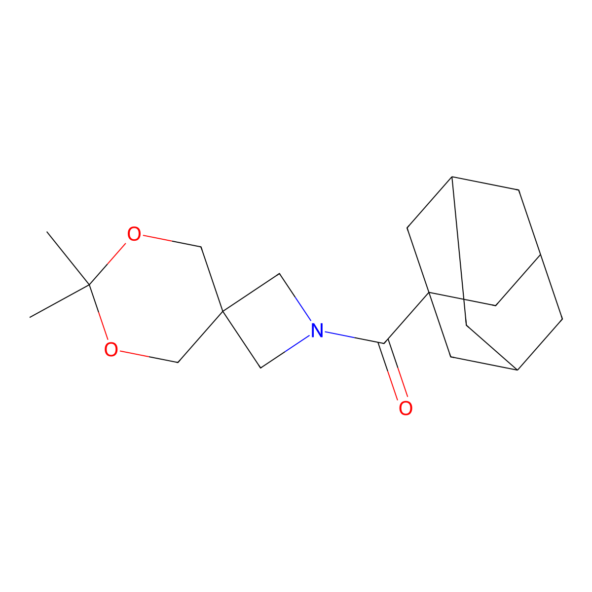 2-(Adamantane-1-carbonyl)-7,7-dimethyl-6,8-dioxa-2-azaspiro[3.5]nonane molecular structure, CAS 1396808-64-2