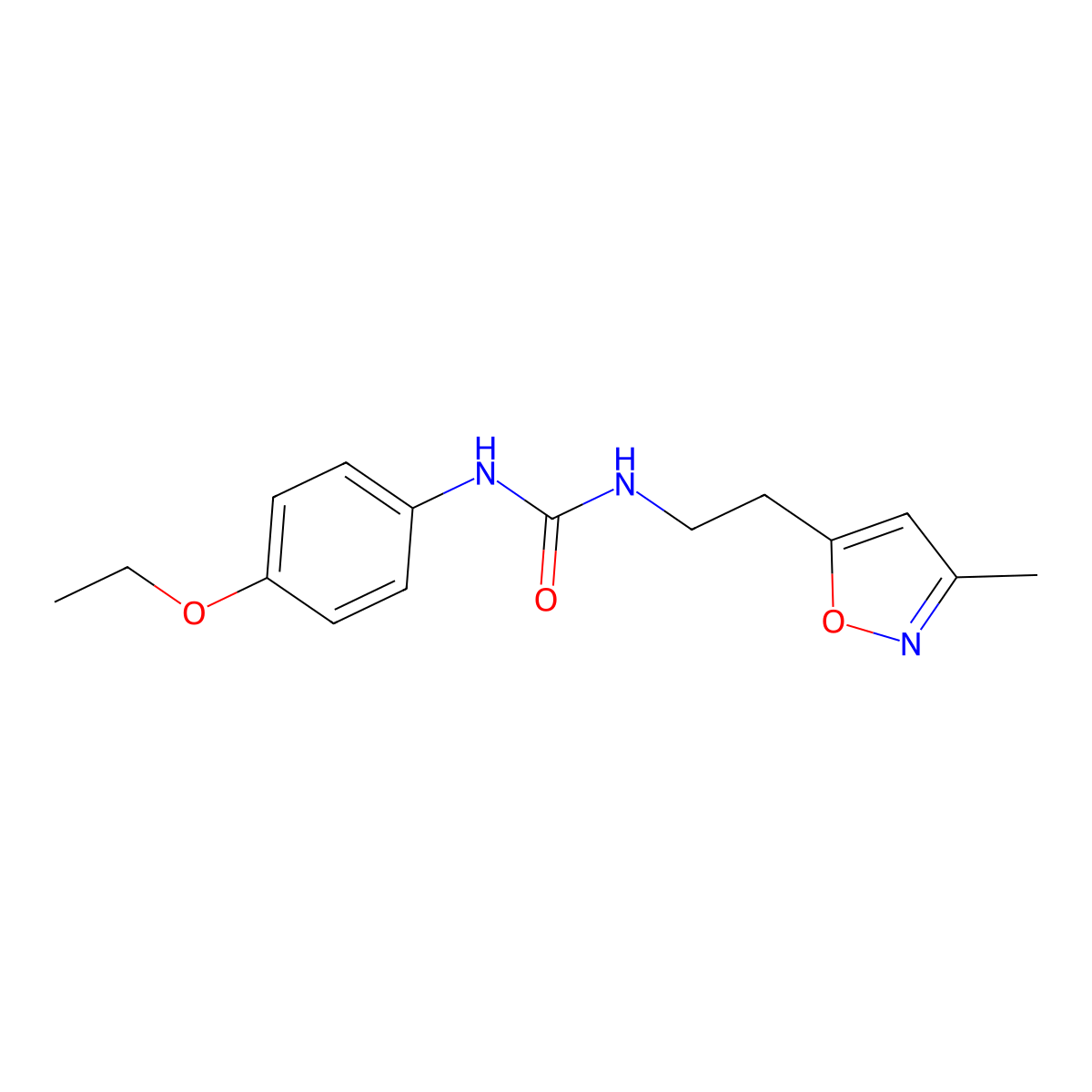 1-(4-Ethoxyphenyl)-3-(2-(3-methylisoxazol-5-yl)ethyl)urea molecular structure, CAS 1396809-12-3