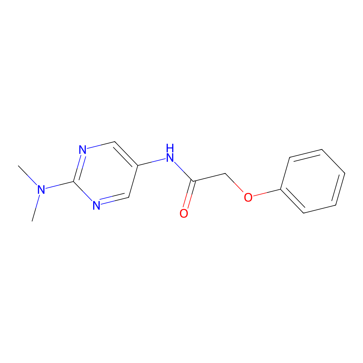 N-[2-(dimethylamino)pyrimidin-5-yl]-2-phenoxyacetamide molecular structure, CAS 1396809-39-4