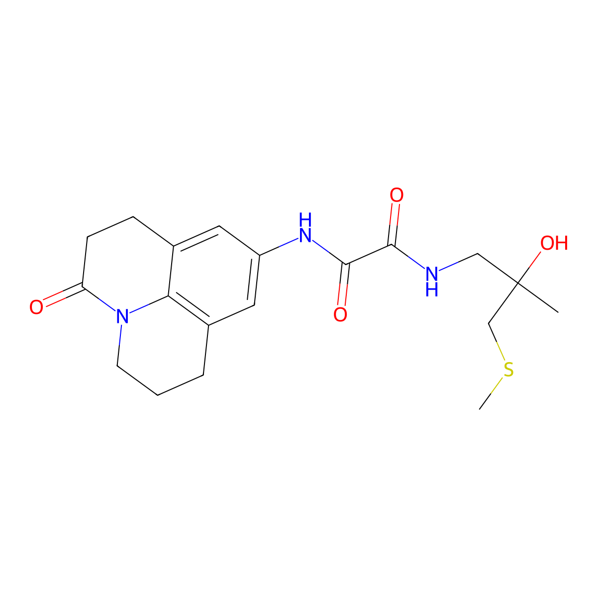 N1-(2-hydroxy-2-methyl-3-(methylthio)propyl)-N2-(3-oxo-1,2,3,5,6,7-hexahydropyrido[3,2,1-ij]quinolin-9-yl)oxalamide molecular structure, CAS 1396809-52-1