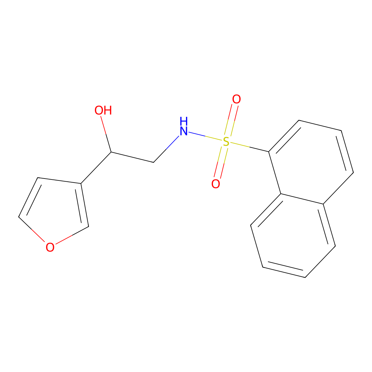 N-[2-(furan-3-yl)-2-hydroxyethyl]naphthalene-1-sulfonamide molecular structure, CAS 1396809-88-3
