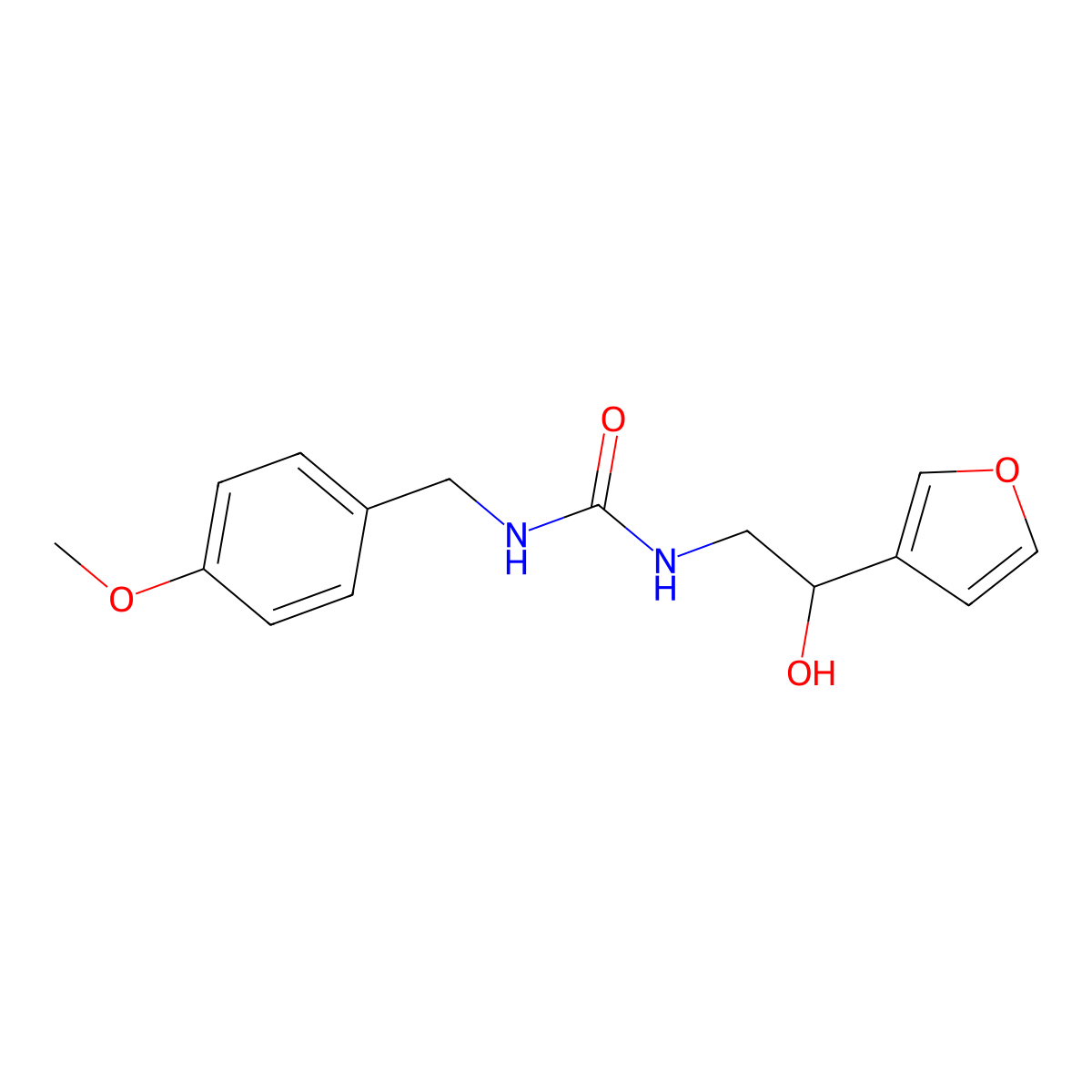 1-(2-(Furan-3-yl)-2-hydroxyethyl)-3-(4-methoxybenzyl)urea molecular structure, CAS 1396809-97-4