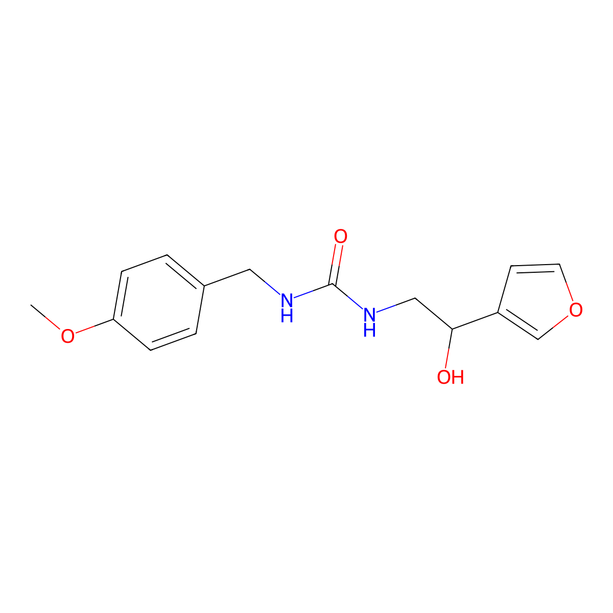 1-(2-(Furan-3-yl)-2-hydroxyethyl)-3-(4-methoxybenzyl)urea molecular structure, CAS 1396809-97-4
