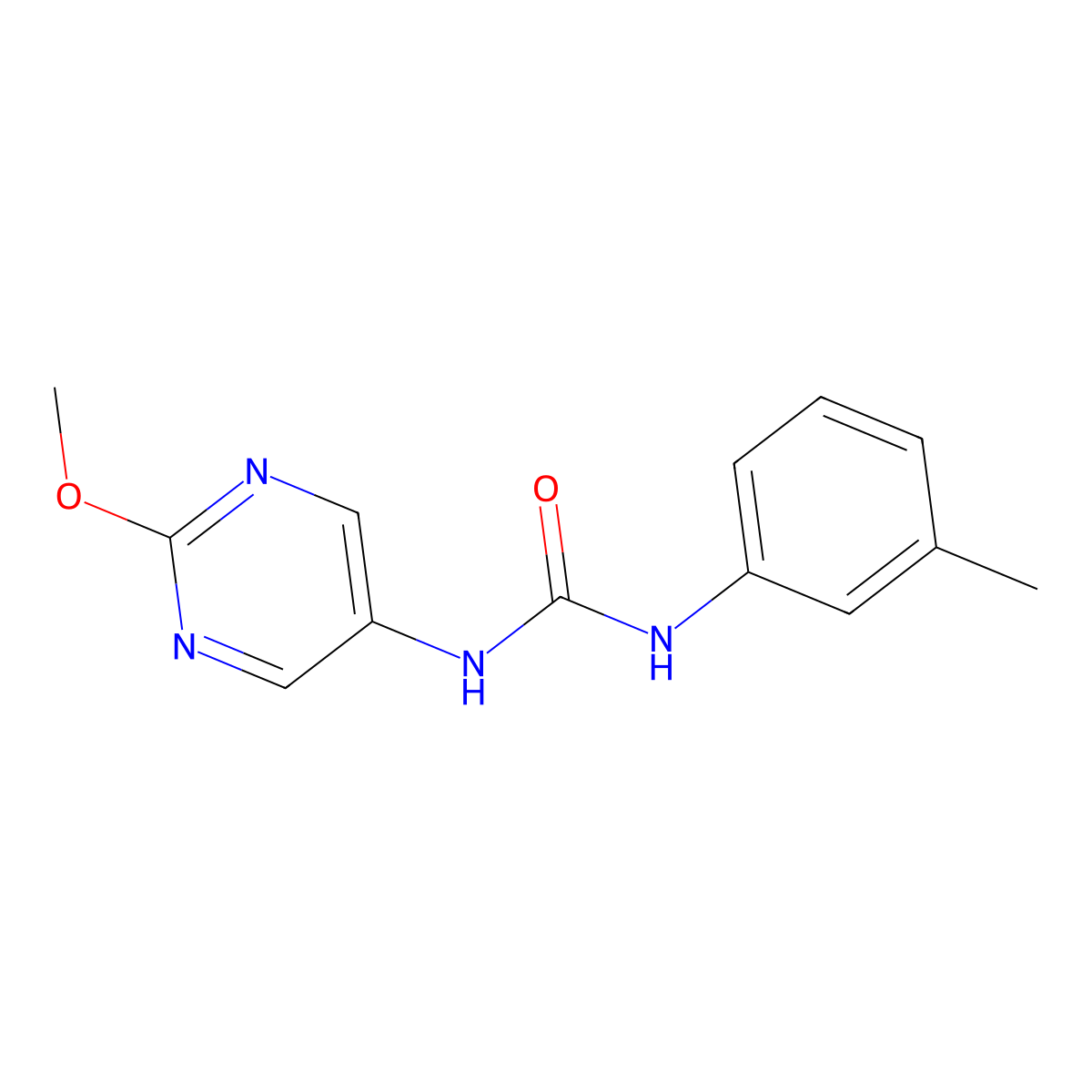 1-(2-Methoxypyrimidin-5-yl)-3-(m-tolyl)urea molecular structure, CAS 1396810-08-4