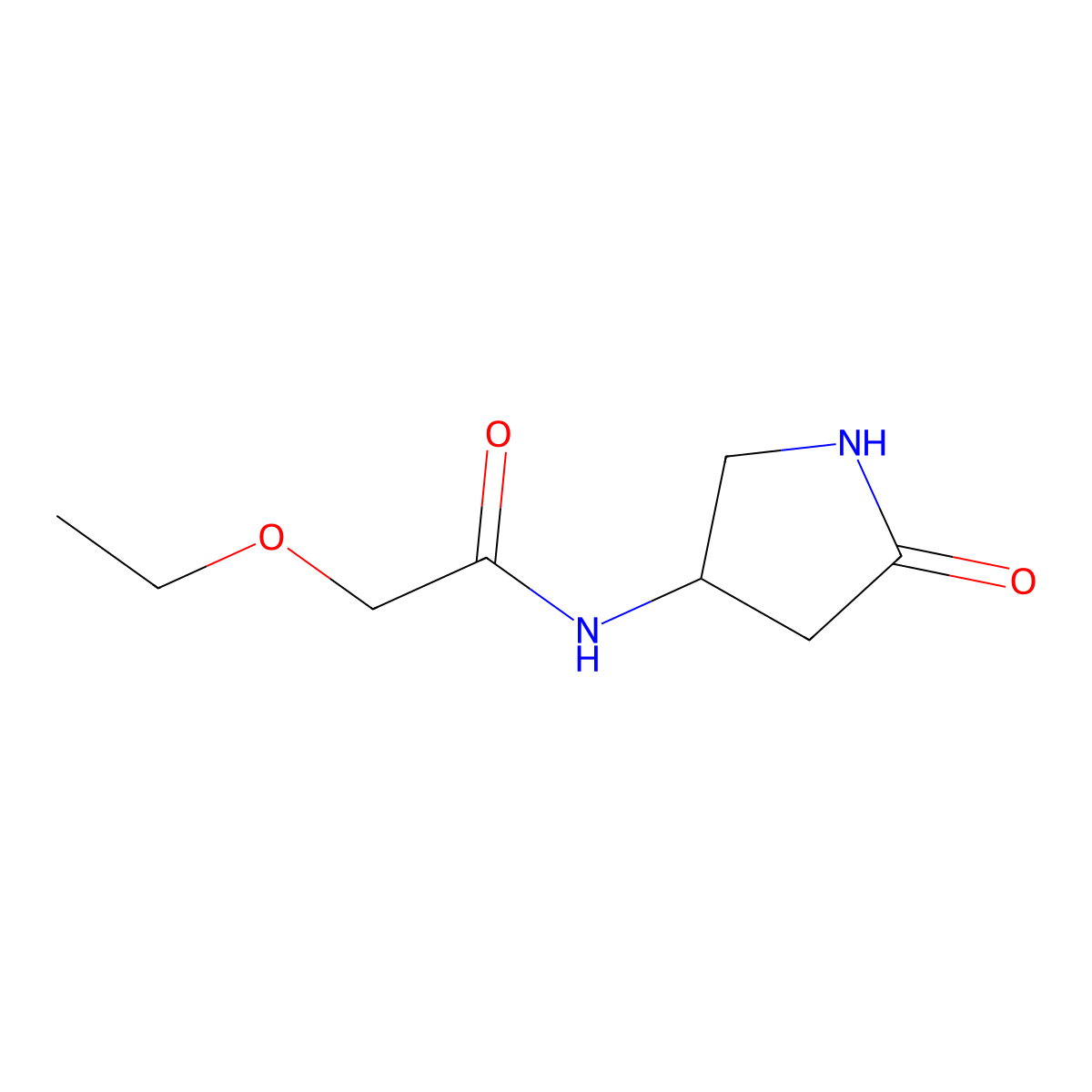2-ethoxy-N-(5-oxopyrrolidin-3-yl)acetamide molecular structure, CAS 1396810-35-7