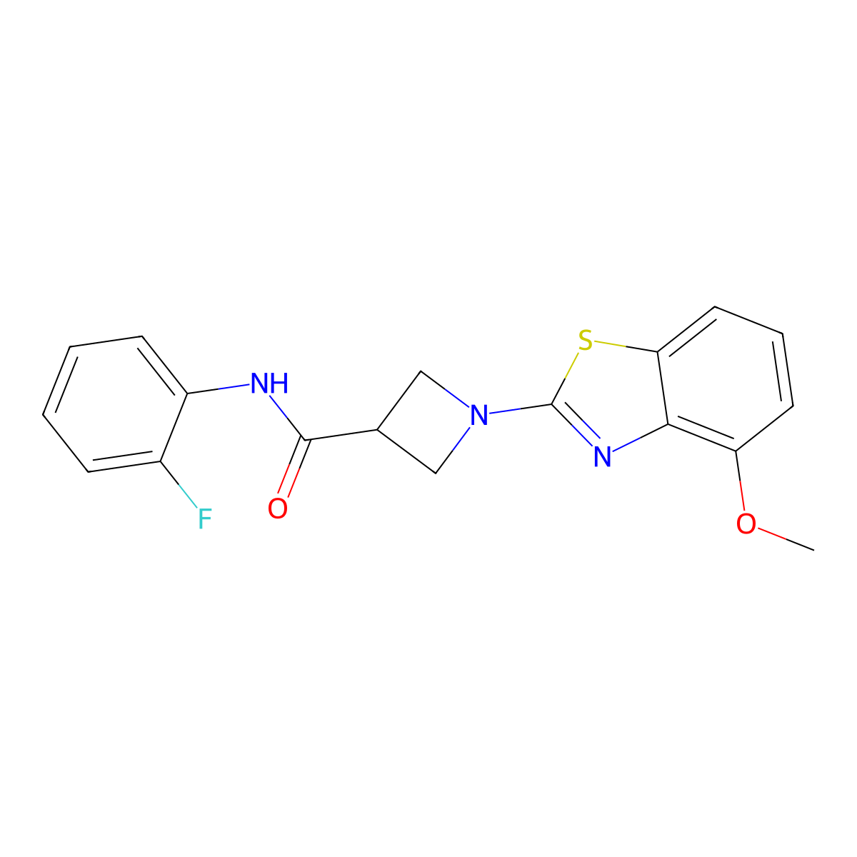 N-(2-fluorophenyl)-1-(4-methoxybenzo[d]thiazol-2-yl)azetidine-3-carboxamide molecular structure, CAS 1396810-82-4