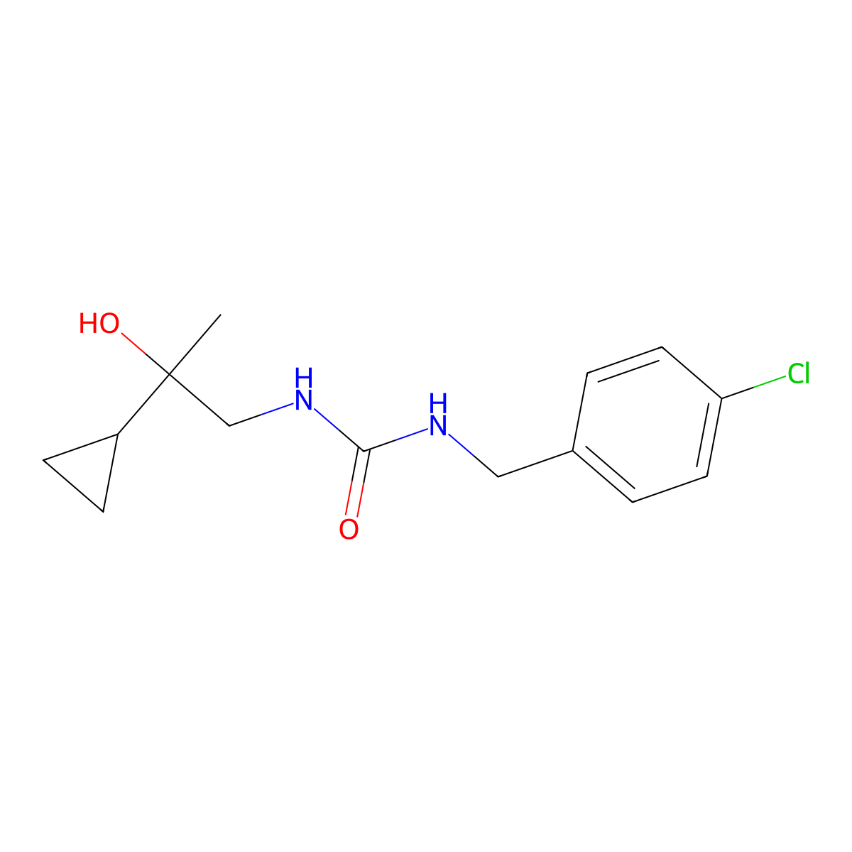 1-(4-Chlorobenzyl)-3-(2-cyclopropyl-2-hydroxypropyl)urea molecular structure, CAS 1396811-11-2