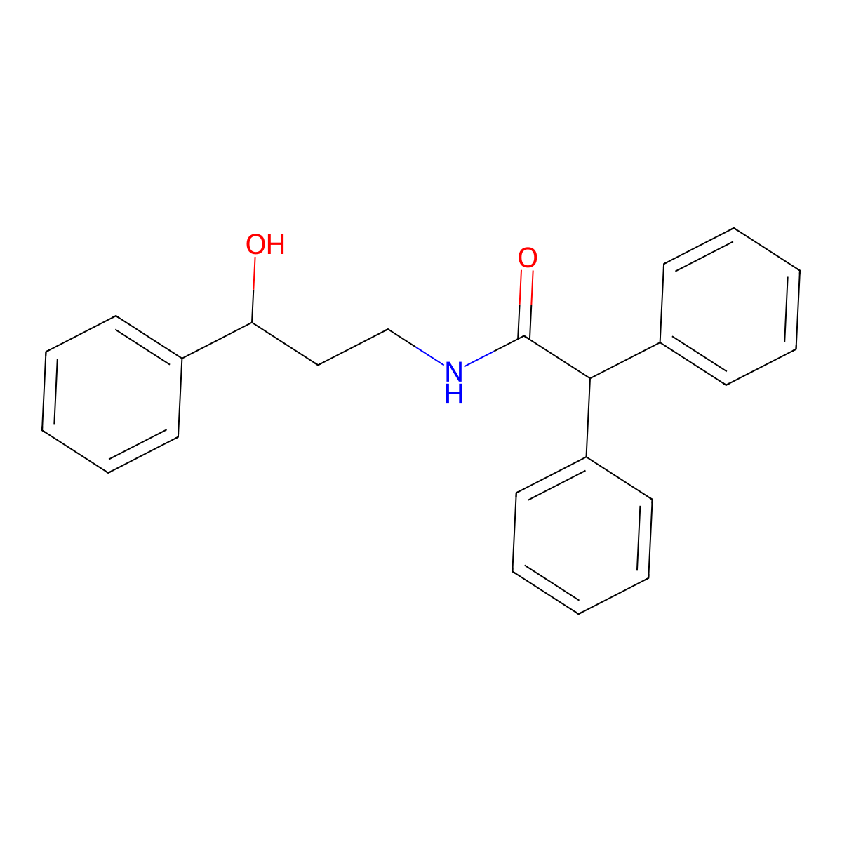 N-(3-hydroxy-3-phenylpropyl)-2,2-diphenylacetamide molecular structure, CAS 1396811-18-9