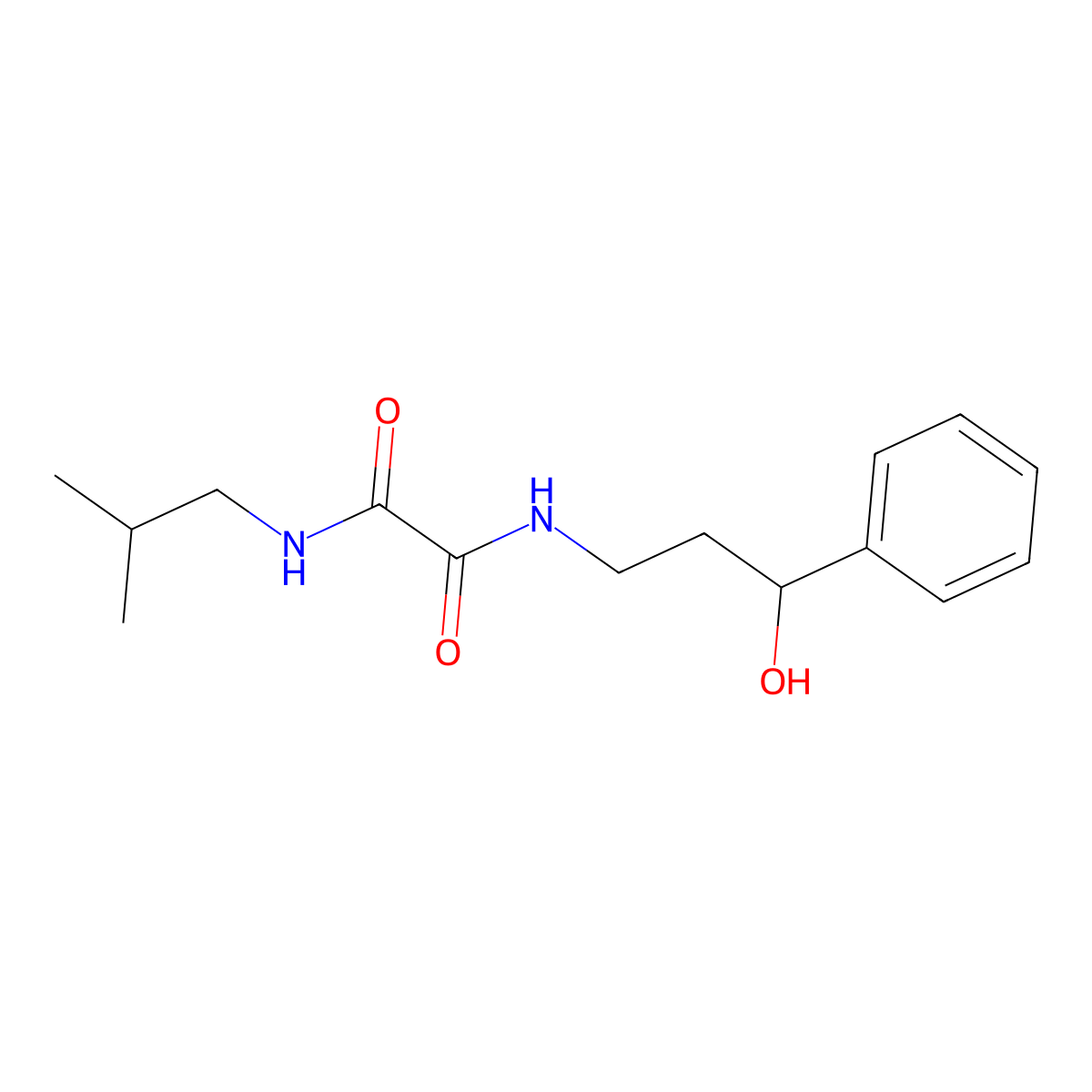 N1-(3-hydroxy-3-phenylpropyl)-N2-isobutyloxalamide molecular structure, CAS 1396811-38-3