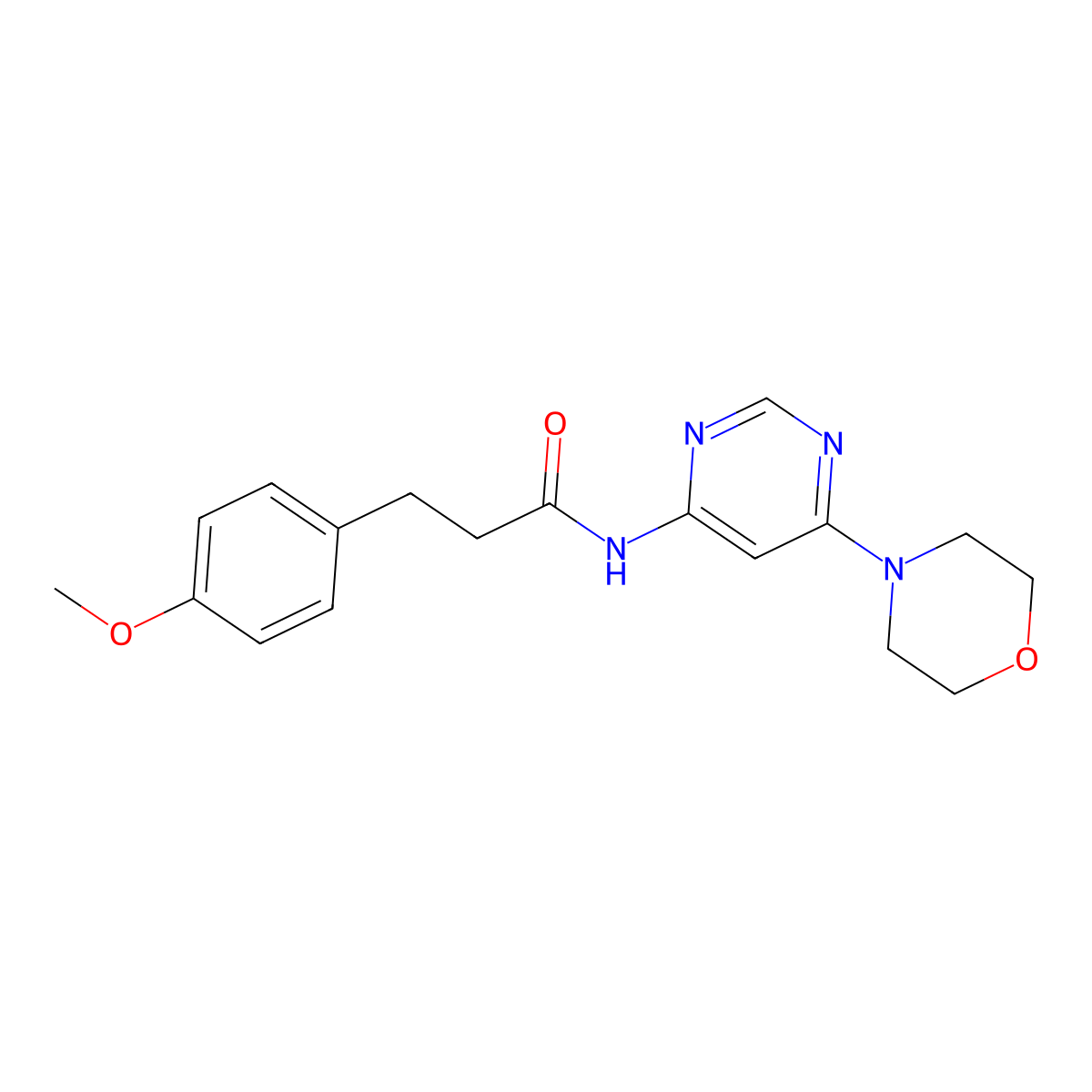 3-(4-methoxyphenyl)-N-(6-morpholinopyrimidin-4-yl)propanamide molecular structure, CAS 1396811-52-1