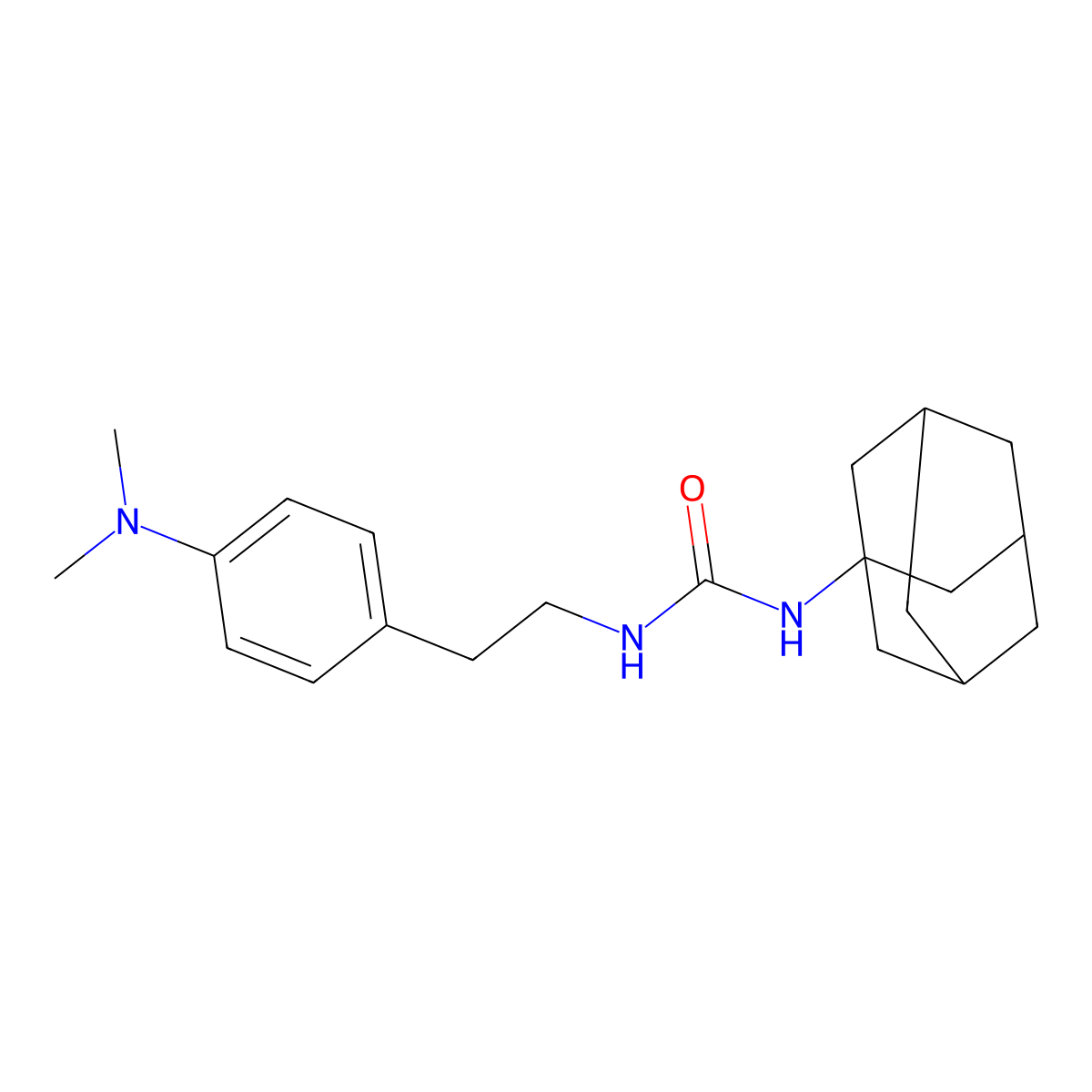 3-(Adamantan-1-yl)-1-{2-[4-(dimethylamino)phenyl]ethyl}urea molecular structure, CAS 1396811-76-9