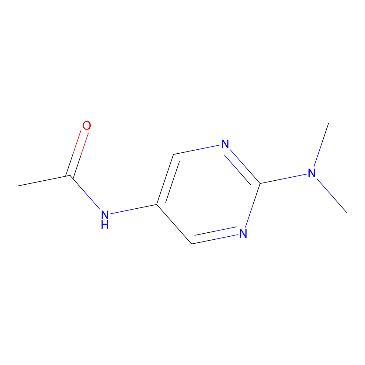 N-[2-(dimethylamino)pyrimidin-5-yl]acetamide molecular structure, CAS 1396811-90-7